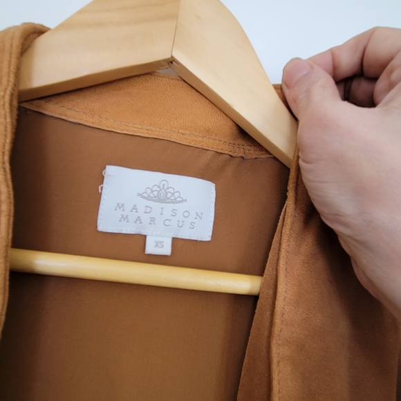 Suede cropped slouchy jacket - Picture 2 of 5